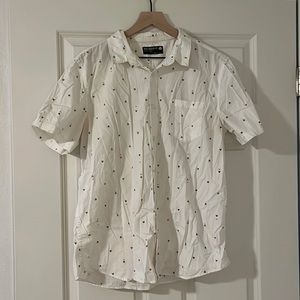 White mens casual button down